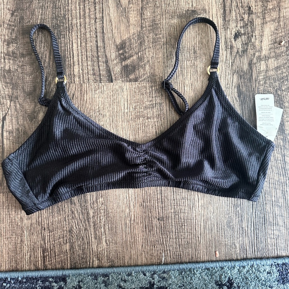 Aerie Black Triangle Bikini Top